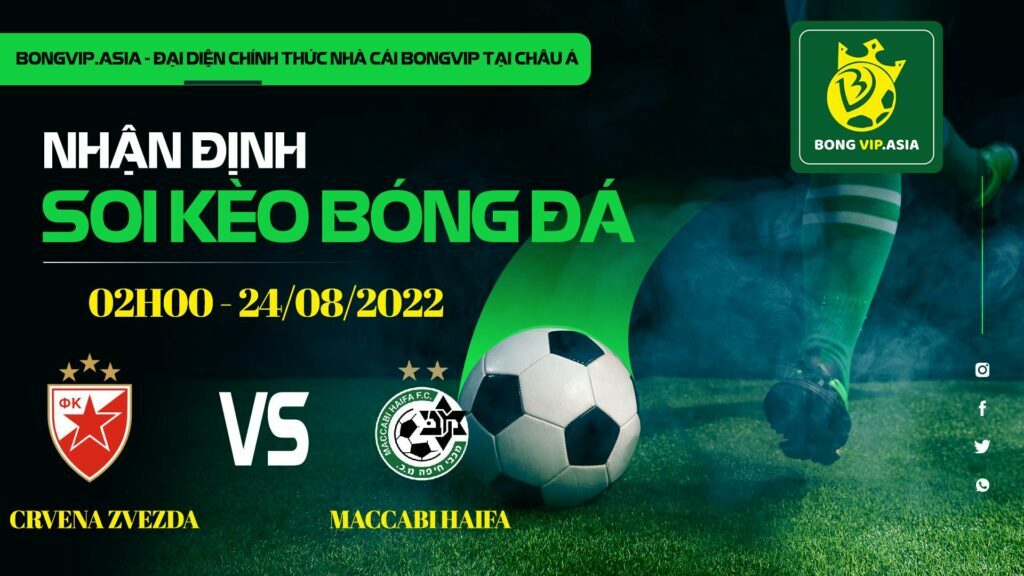 Soi kèo Bongvip Crvena Zvezda vs Maccabi Haifa